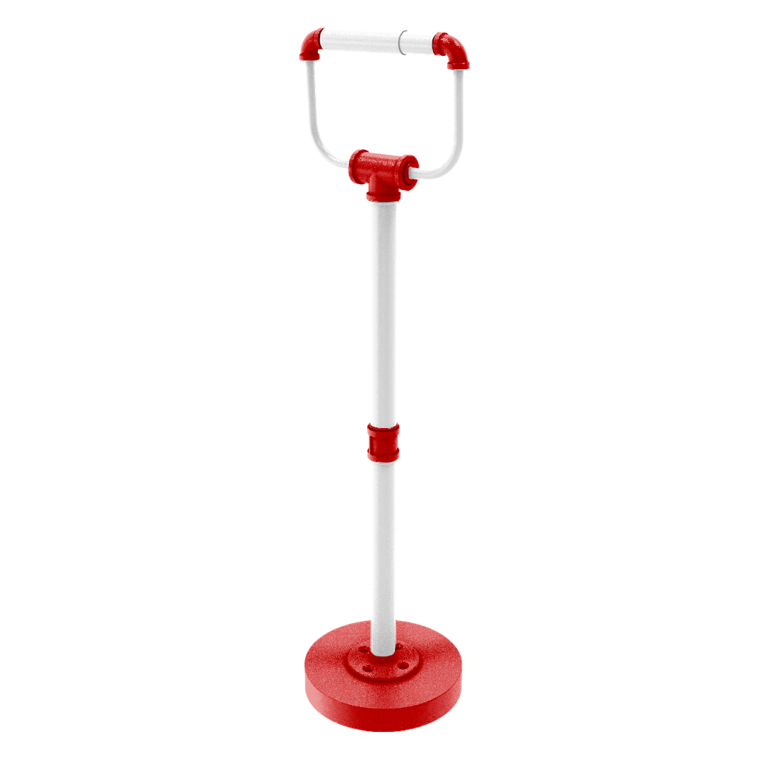 Collegiate Collection Freestanding Toilet Tissue Stand Cornhusker Red and White Edition