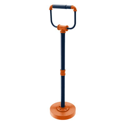 Collegiate Collection Freestanding Toilet Tissue Stand Plainsmen Blue and Orange Edition