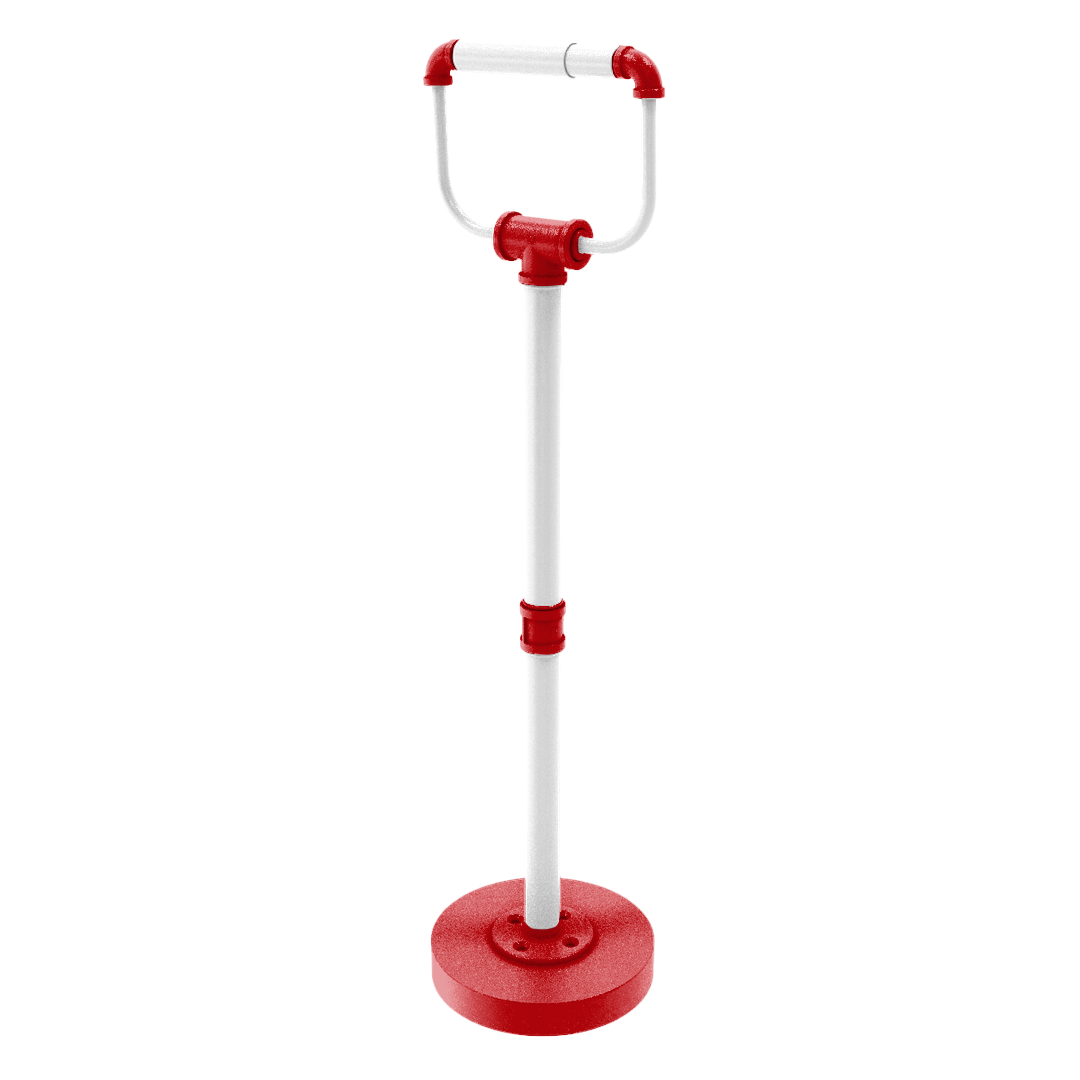 Collegiate Collection Freestanding Toilet Tissue Stand Badger State Red and White Edition