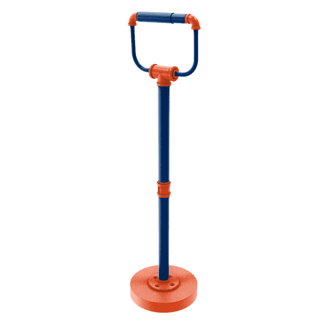 Collegiate Collection Freestanding Toilet Tissue Stand Charlottesville Orange and Blue Edition