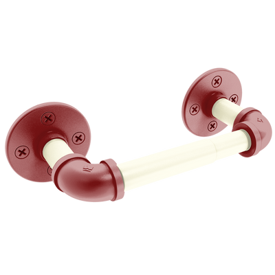 Collegiate Collection 2 Post Toilet Paper Holder Norman Crimson and Cream Edition