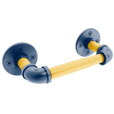 Collegiate Collection 2 Post Toilet Paper Holder Mountaineer State Blue and Gold Edition