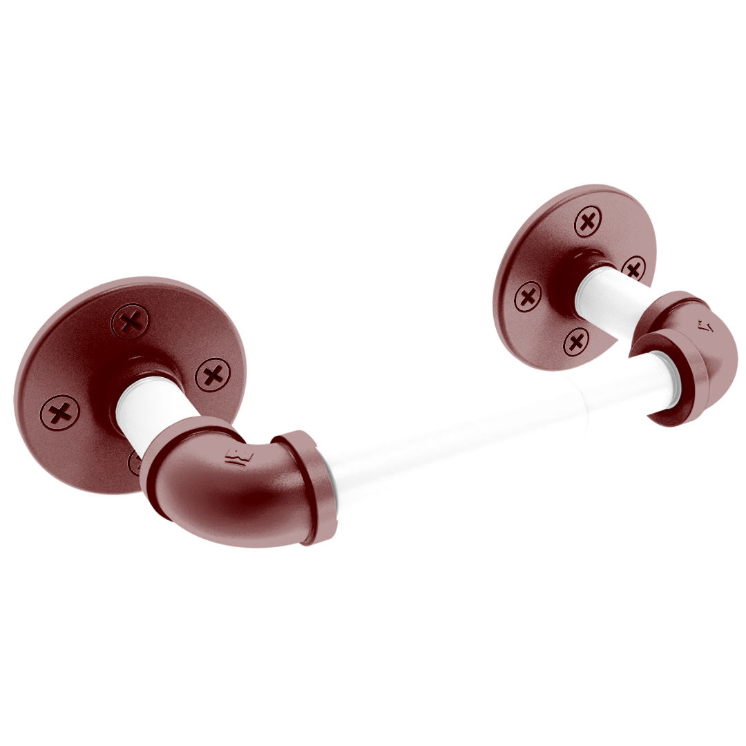 Collegiate Collection 2 Post Toilet Paper Holder College Station Maroon and White Edition