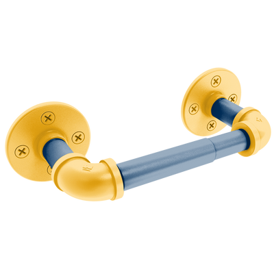 Collegiate Collection 2 Post Toilet Paper Holder Bay Area Blue and Gold Edition