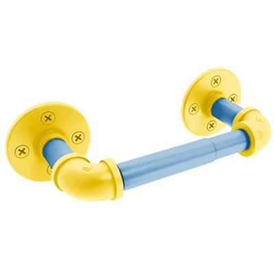 Collegiate Collection 2 Post Toilet Paper Holder Westwood Blue and Gold Edition