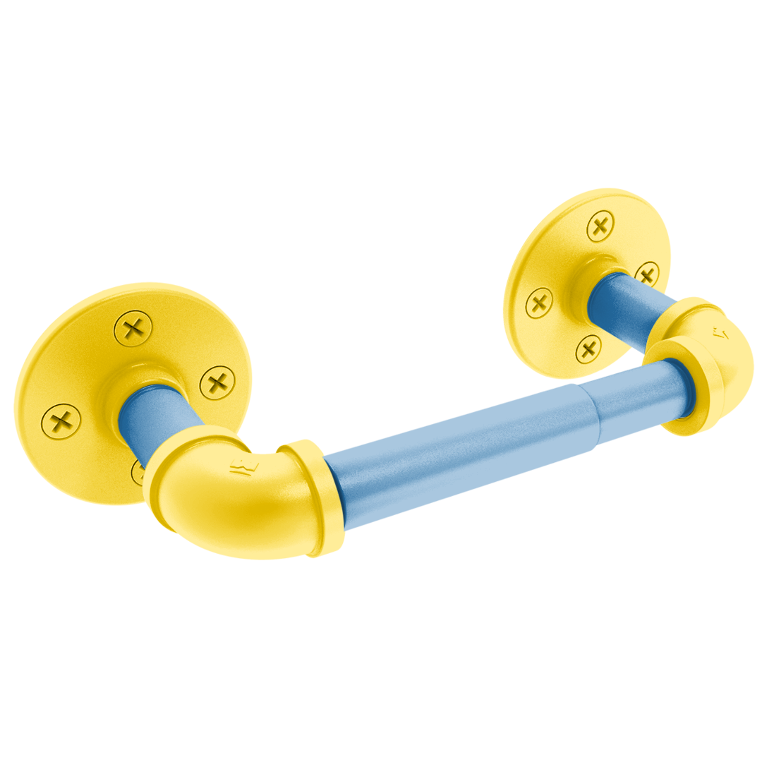 Collegiate Collection 2 Post Toilet Paper Holder Westwood Blue and Gold Edition