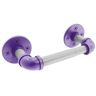 Collegiate Collection 2 Post Toilet Paper Holder Flint Hills Purple and Silver Edition