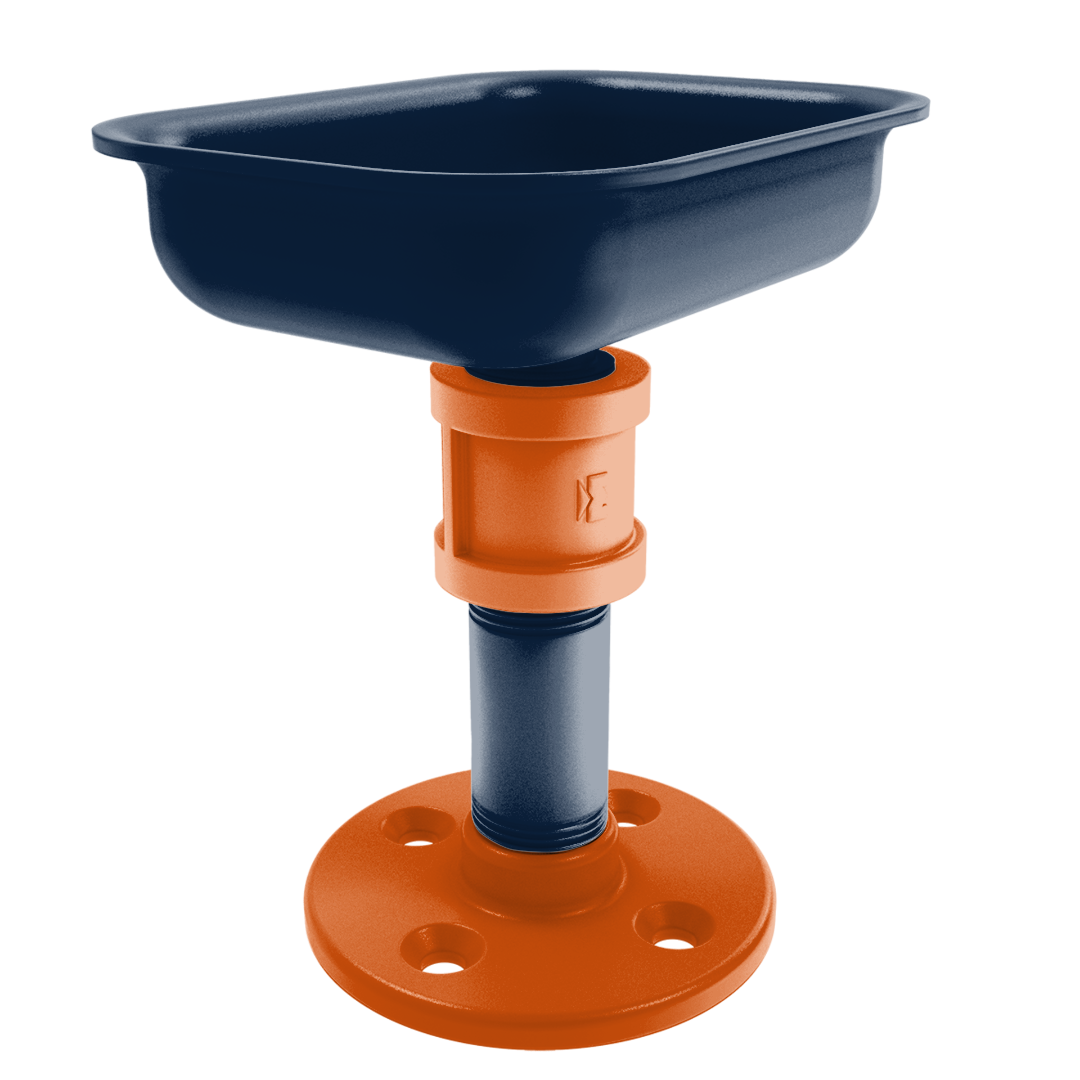 Collegiate Collection Vanity Top Soap Dish Plainsmen Blue and Orange Edition
