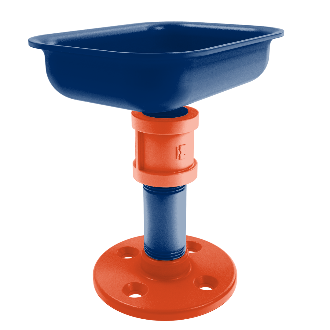 Collegiate Collection Vanity Top Soap Dish Charlottesville Orange and Blue Edition