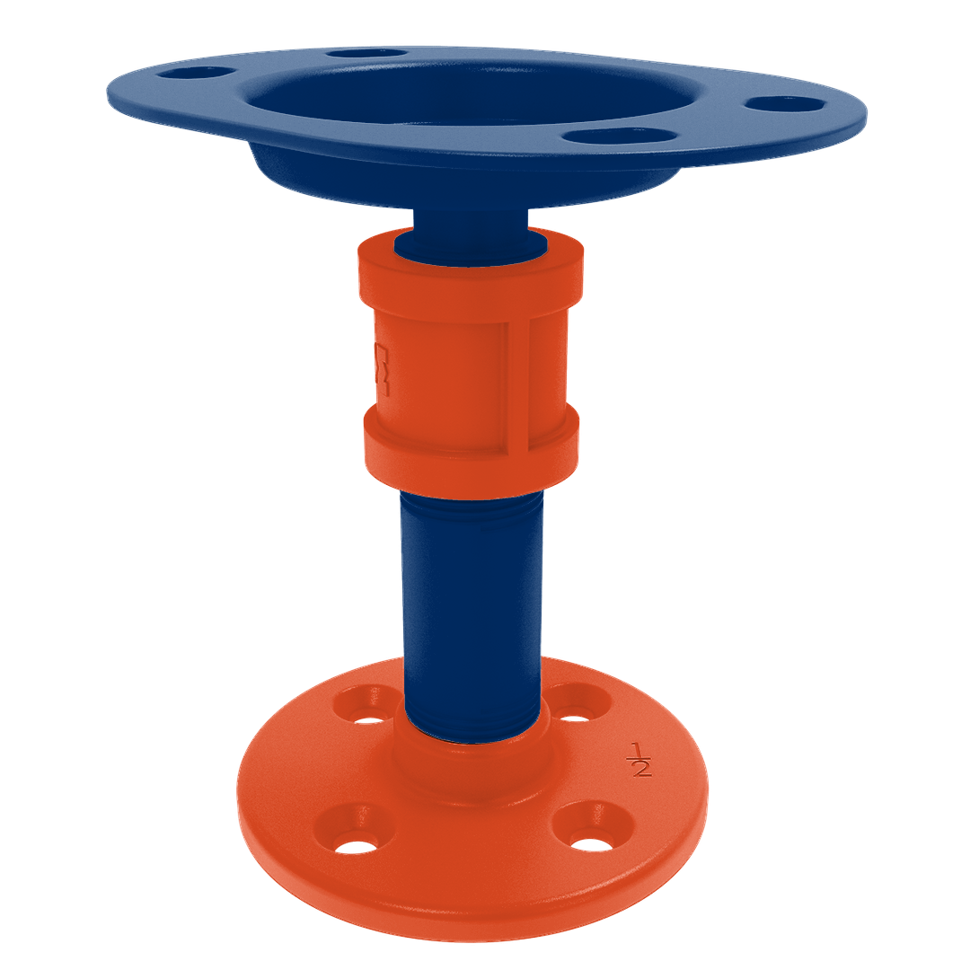 Collegiate Collection Vanity Top Toothbrush Holder Charlottesville Orange and Blue Edition