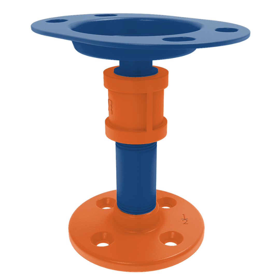 Collegiate Collection Vanity Top Toothbrush Holder Treasure Valley Blue and Orange Edition