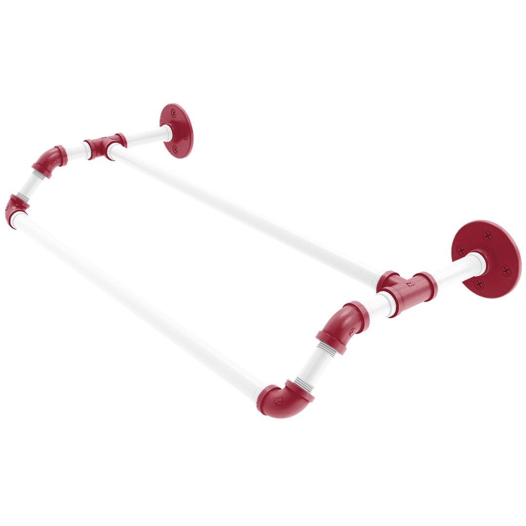Collegiate Collection Double Towel Bar Fayetteville Red and White Edition