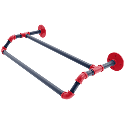 Collegiate Collection Double Towel Bar Oxford Red and Navy Edition