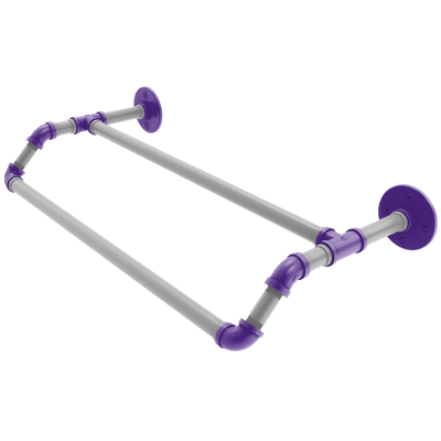 Collegiate Collection Double Towel Bar Flint Hills Purple and Silver Edition