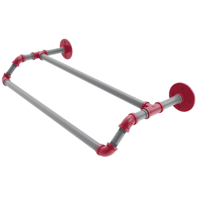 Collegiate Collection Double Towel Bar Pullman Crimson and Gray Edition