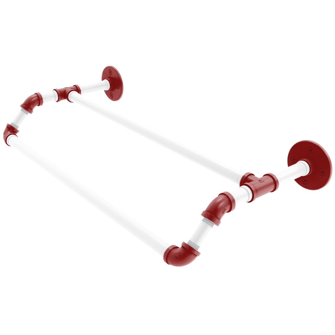 Collegiate Collection Double Towel Bar Silicon Valley Red and White Edition