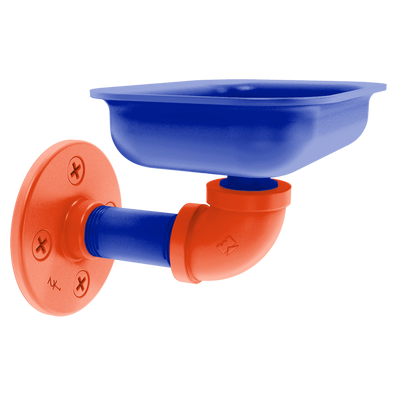 Collegiate Collection Wall Mounted Soap Dish Swamp Blue and Orange Edition