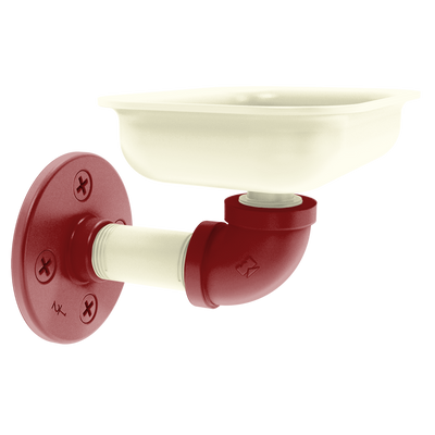 Collegiate Collection Wall Mounted Soap Dish Norman Crimson and Cream Edition