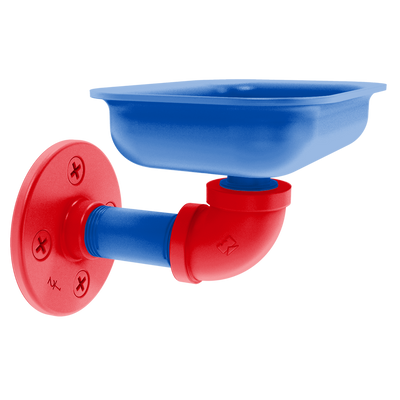 Collegiate Collection Wall Mounted Soap Dish Lawrence Blue and Crimson Edition