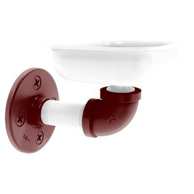 Collegiate Collection Wall Mounted Soap Dish College Station Maroon and White Edition