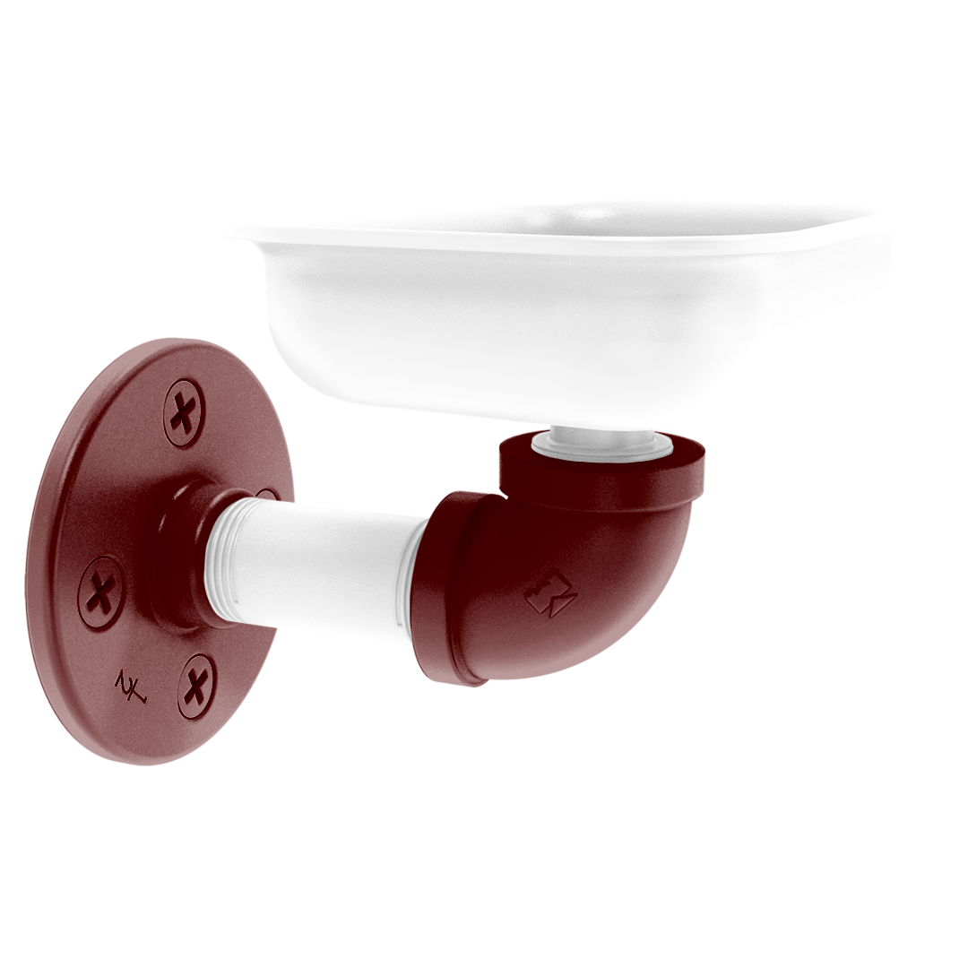 Collegiate Collection Wall Mounted Soap Dish College Station Maroon and White Edition