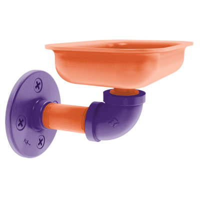Collegiate Collection Wall Mounted Soap Dish Foothills Orange and Purple Edition