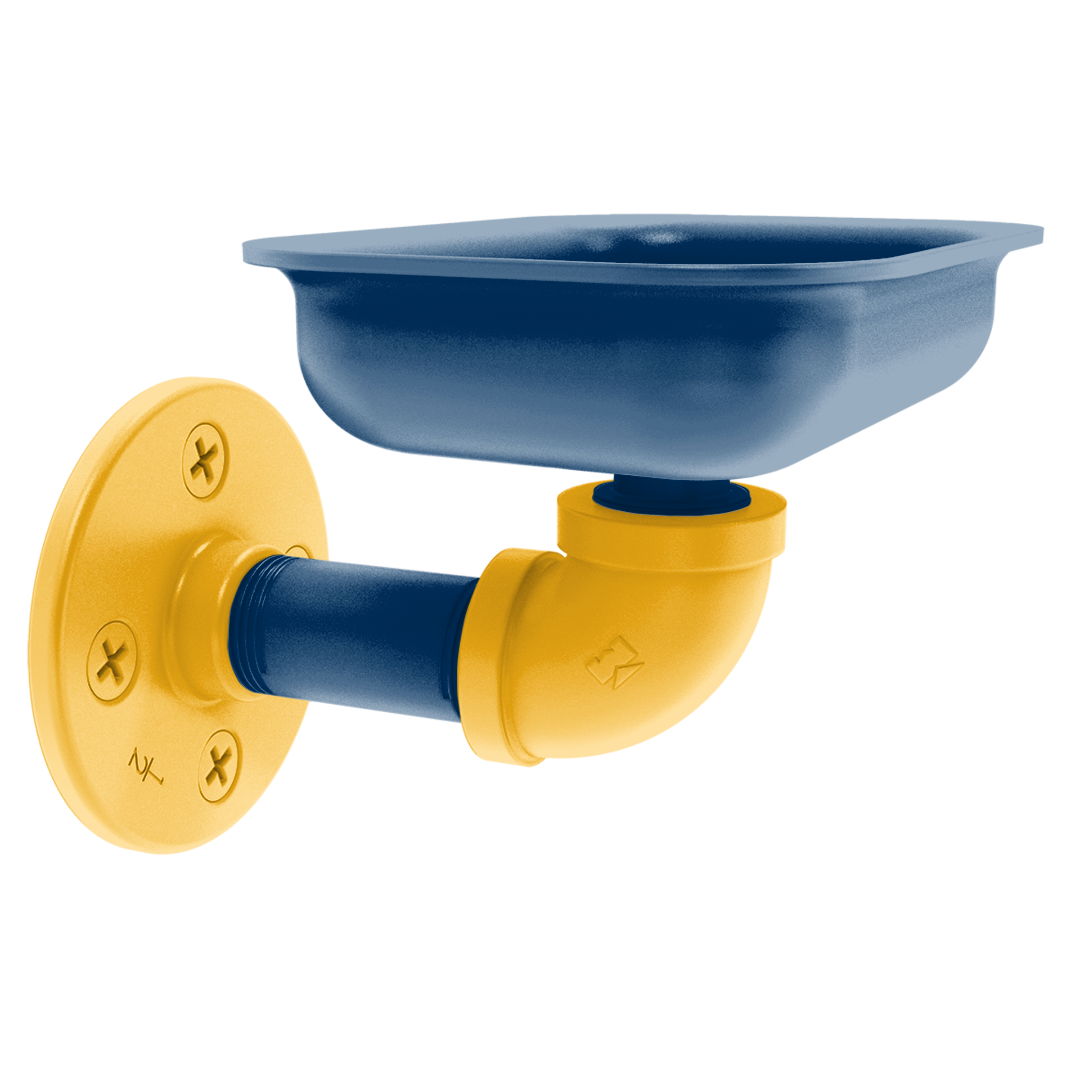 Collegiate Collection Wall Mounted Soap Dish Bay Area Blue and Gold Edition