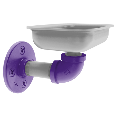 Collegiate Collection Wall Mounted Soap Dish Flint Hills Purple and Silver Edition