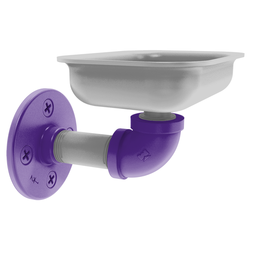 Collegiate Collection Wall Mounted Soap Dish Flint Hills Purple and Silver Edition