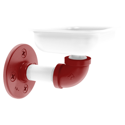 Collegiate Collection Wall Mounted Soap Dish Silicon Valley Red and White Edition