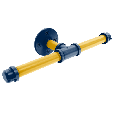 Collegiate Collection Double Roll Toilet Paper Holder Mountaineer State Blue and Gold Edition