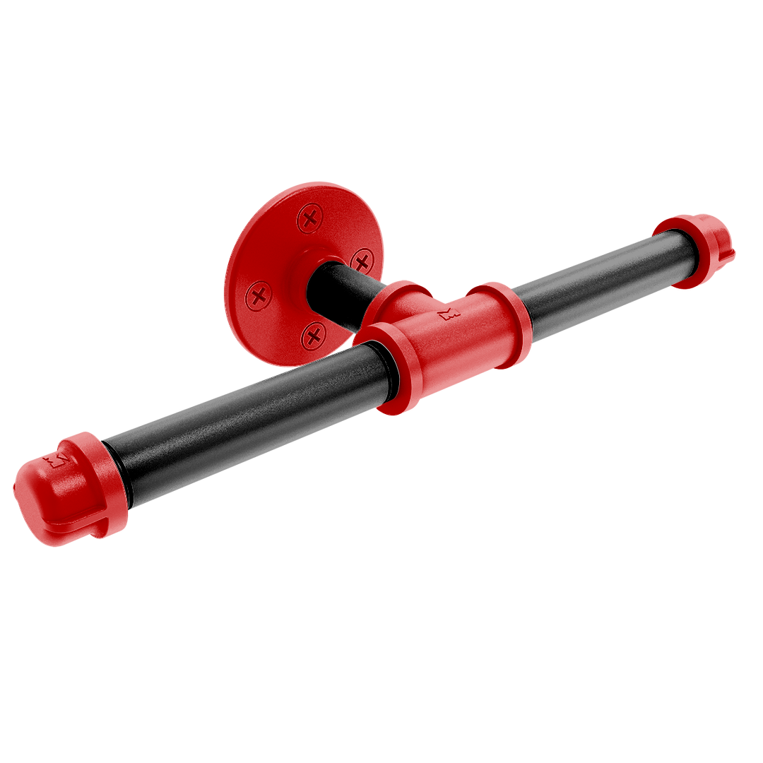 Collegiate Collection Double Roll Toilet Paper Holder Lubbock Red and Black Edition