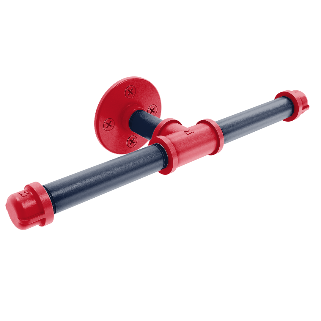 Collegiate Collection Double Roll Toilet Paper Holder Oxford Red and Navy Edition