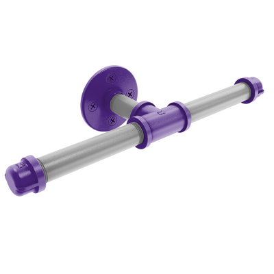 Collegiate Collection Double Roll Toilet Paper Holder Flint Hills Purple and Silver Edition