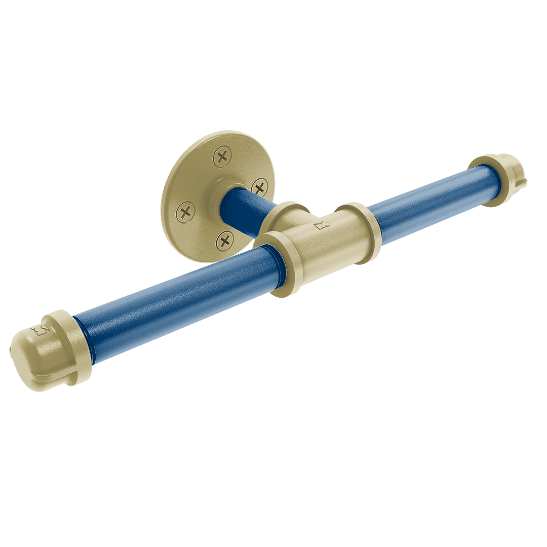 Collegiate Collection Double Roll Toilet Paper Holder Atlanta Gold and White Edition