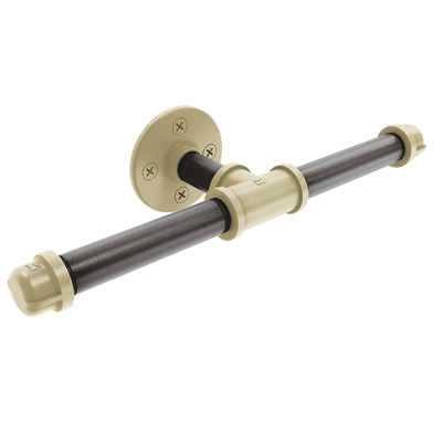 Collegiate Collection Double Roll Toilet Paper Holder Boulder Black and Gold Edition