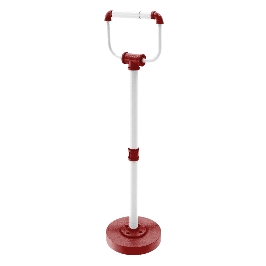 Collegiate Collection Freestanding Toilet Tissue Stand Silicon Valley Red and White Edition