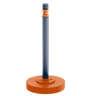 Collegiate Collection Countertop Paper Towel Stand Plainsmen Blue and Orange Edition