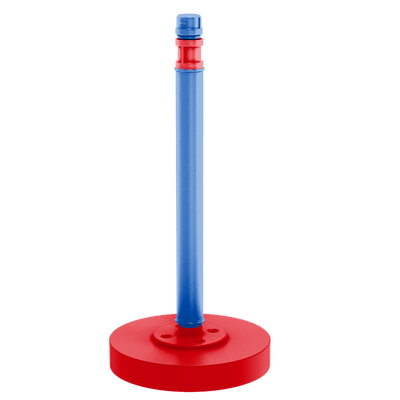 Collegiate Collection Countertop Paper Towel Stand Lawrence Blue and Crimson Edition