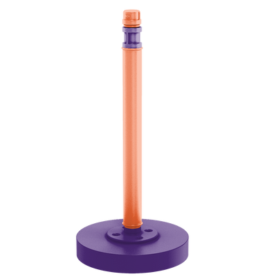Collegiate Collection Countertop Paper Towel Stand Foothills Orange and Purple Edition