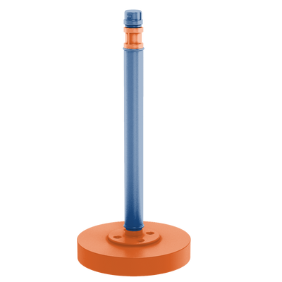 Collegiate Collection Countertop Paper Towel Stand Treasure Valley Blue and Orange Edition