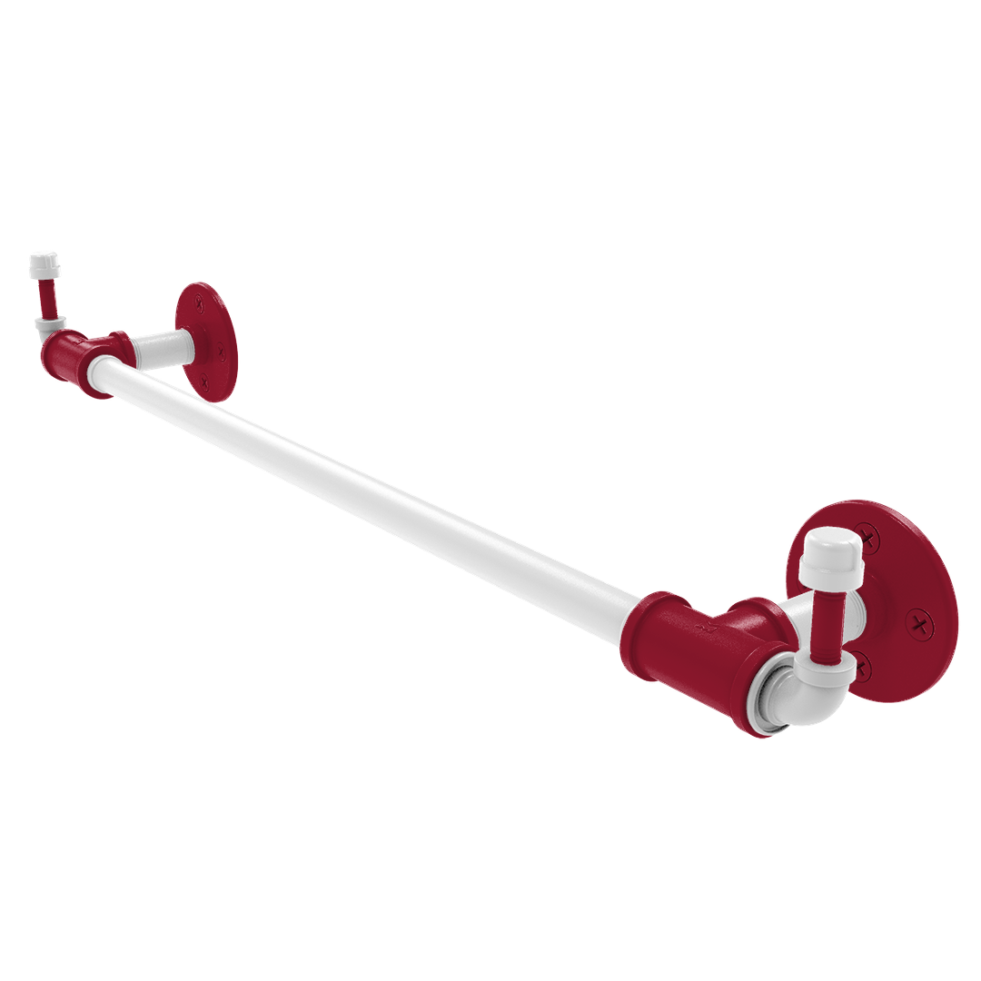 Collegiate Collection Towel Bar with Integrated Hooks Tidewater Red and White Edition