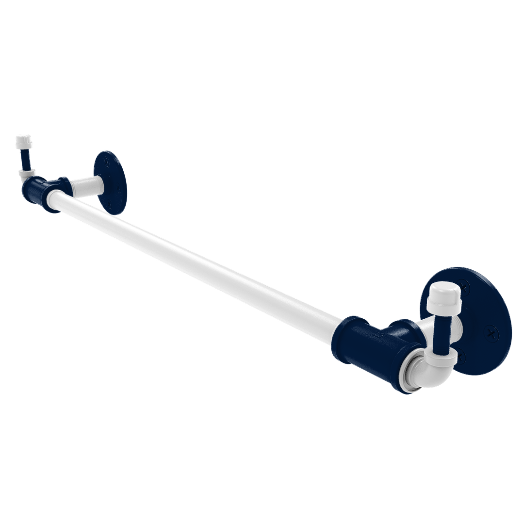 Collegiate Collection Towel Bar with Integrated Hooks Keystone State Blue and White Edition