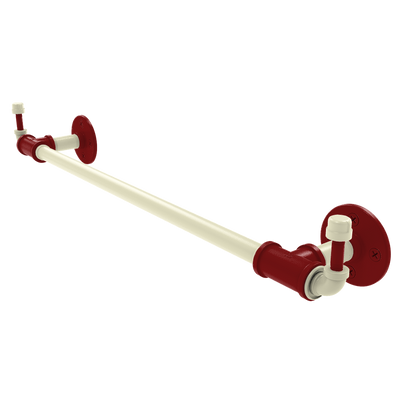 Collegiate Collection Towel Bar with Integrated Hooks Norman Crimson and Cream Edition