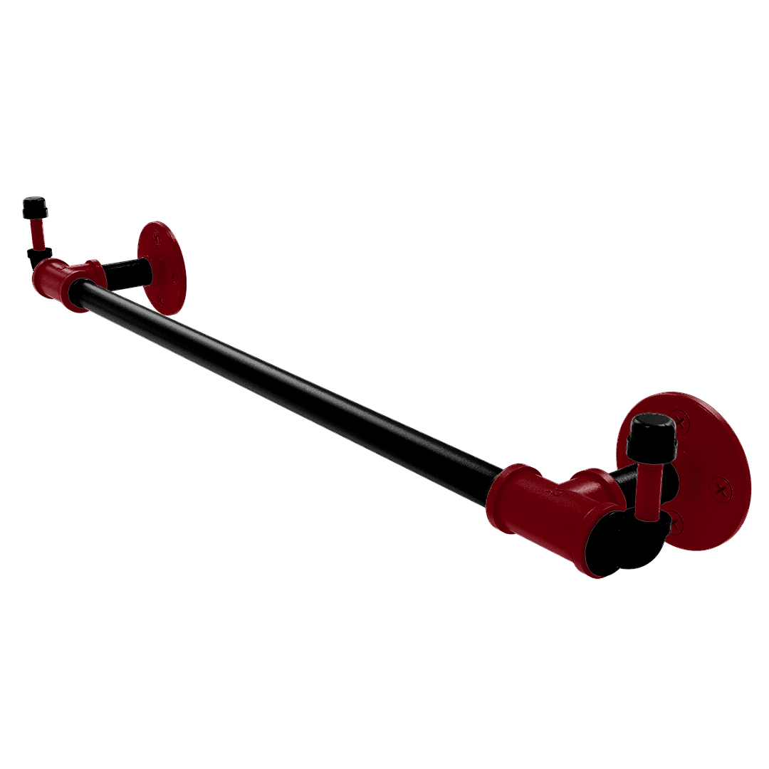 Collegiate Collection Towel Bar with Integrated Hooks Columbia Garnet and Black Edition