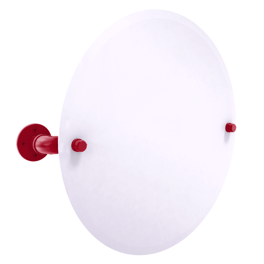 Collegiate Collection Frameless Oval Wall Mounted Tilt Mirror Tucson Red and Blue Edition