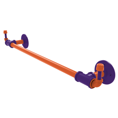 Collegiate Collection Towel Bar with Integrated Hooks Foothills Orange and Purple Edition