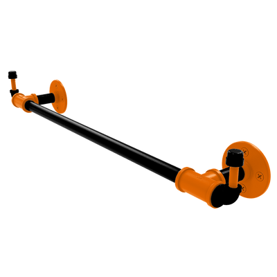 Collegiate Collection Towel Bar with Integrated Hooks Stillwater Orange and Black Edition