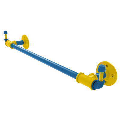 Collegiate Collection Towel Bar with Integrated Hooks Westwood Blue and Gold Edition