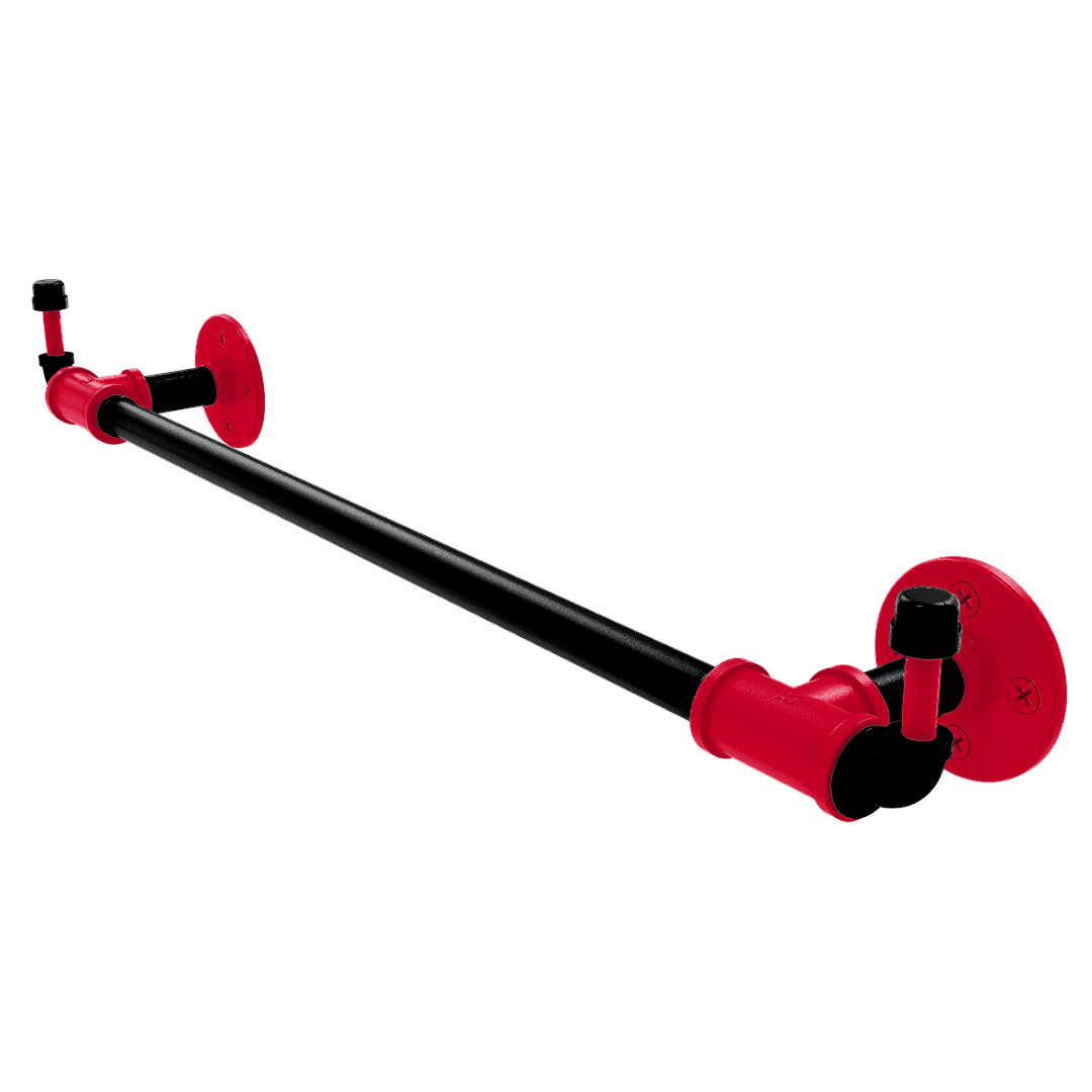 Collegiate Collection Towel Bar with Integrated Hooks Cincy Red and Black Edition